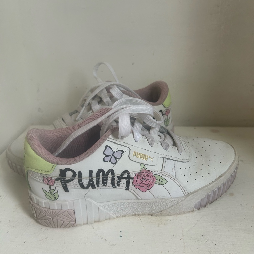Puma Cali Bouquet Floral Lace Up  Toddler Girls Sneakers | 11
